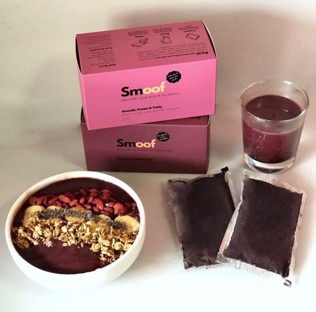 Smoof Organic Acai Pulp Pure & Unsweetened Pasteurised (100g), Food