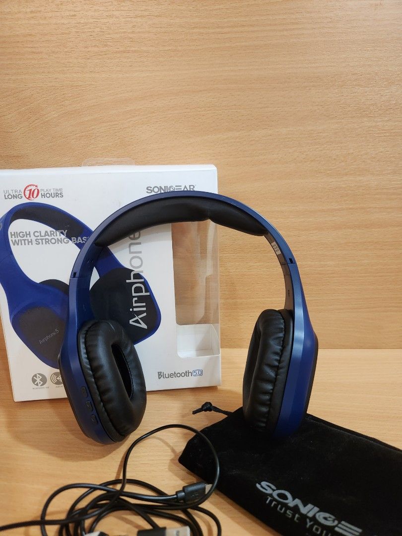 SonicGear Airphone 5 in Navy Audio Headphones Headsets on