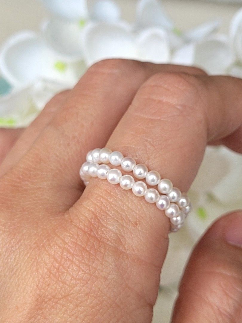 Special Price Genuine Freshwater Baby Pearls Elastic Ring
