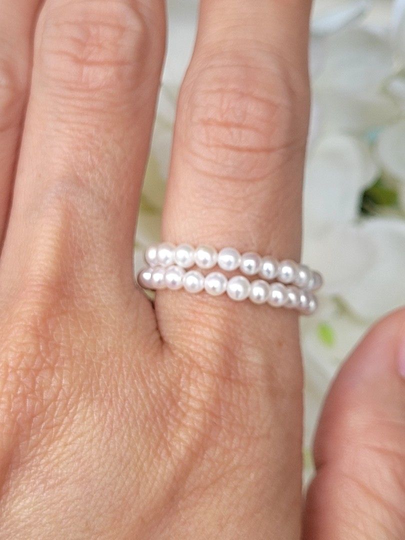 Special Price Genuine Freshwater Baby Pearls Elastic Ring