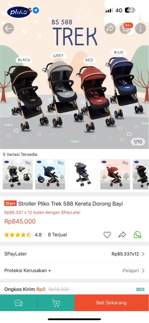 Stroller pliko trek sales