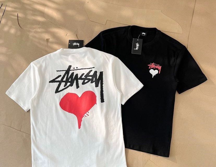 stussy stock heart tee, Men's Fashion, Tops & Sets, Tshirts & Polo