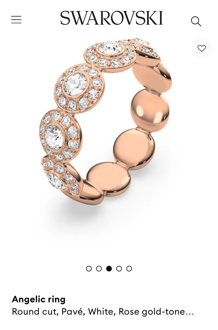 Swarovski angelic top ring rose gold