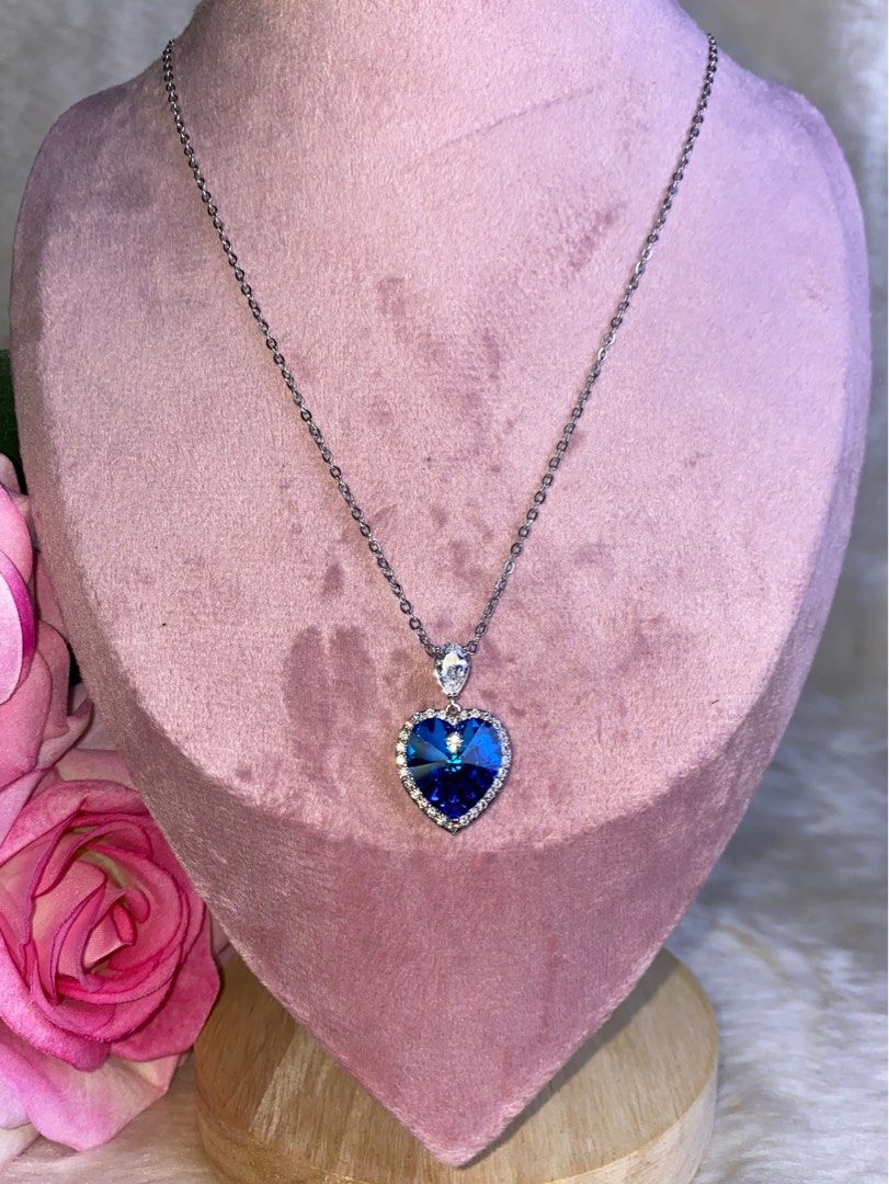Newnove heart of ocean pendant necklaces for women made with swarovski new arrivals crystals