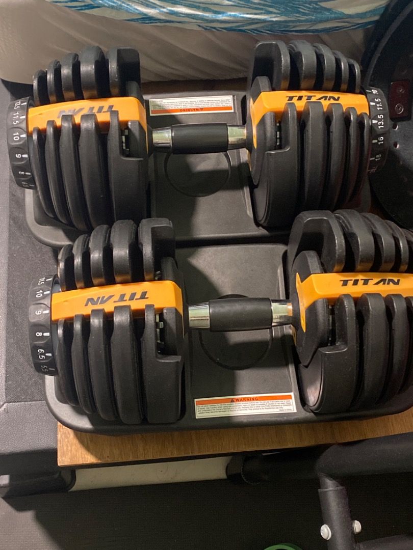 Titan chrome adjustable dumbbells top
