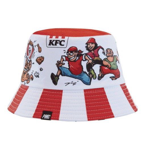 Topi KFC Bucket Hat x Ujang, Men's Fashion, Watches & Accessories, Cap & Hats on Carousell