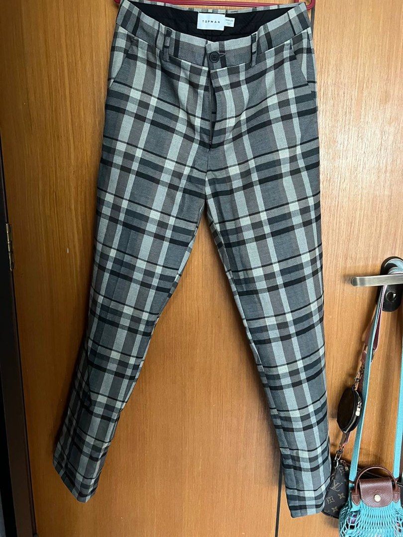 Topman Checkered Chinos
