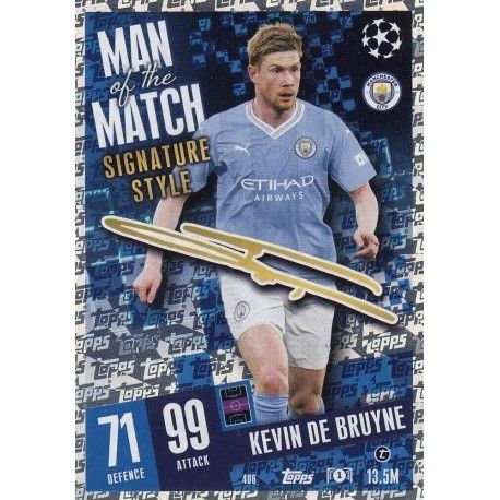Topps Match Attax  CL Kevin De Bruyne Man of the