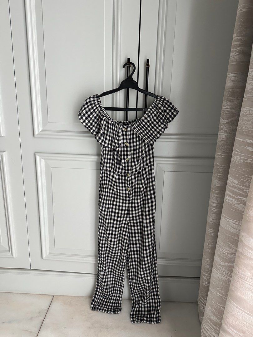 Topshop hotsell gingham jumpsuit