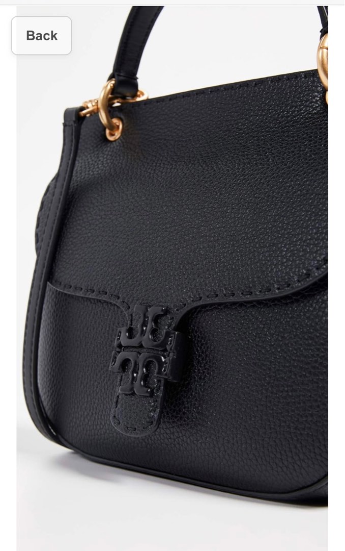 Tory burch mcgraw satchel black on sale