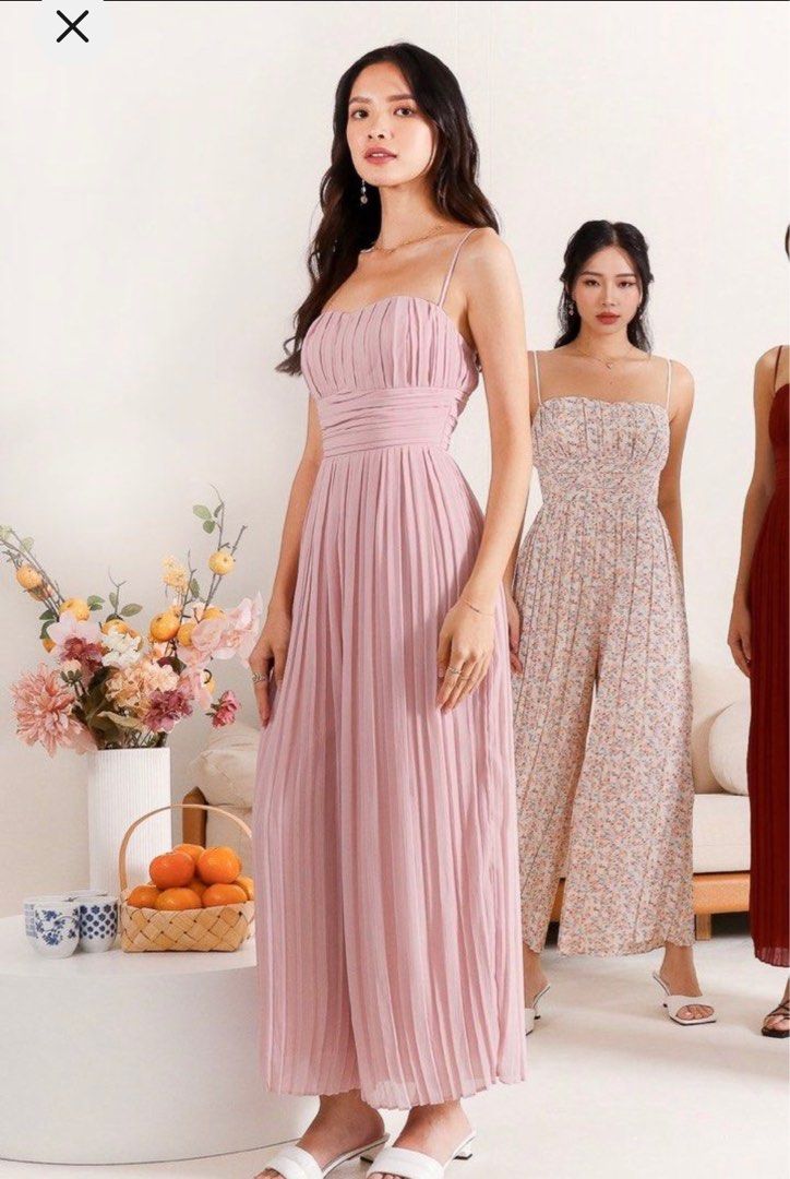 TSS the style stoiree CASEY CHIFFON Romper dress cute cream pink