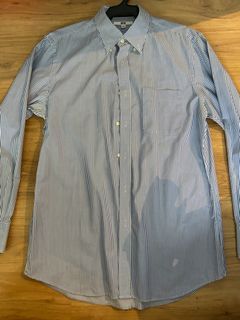 Uniqlo Men’s Blue Stripes Long-sleeve Shirt
