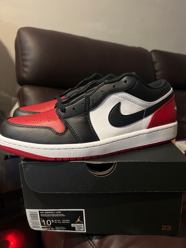 Air jordan 1 discount low black toe uk