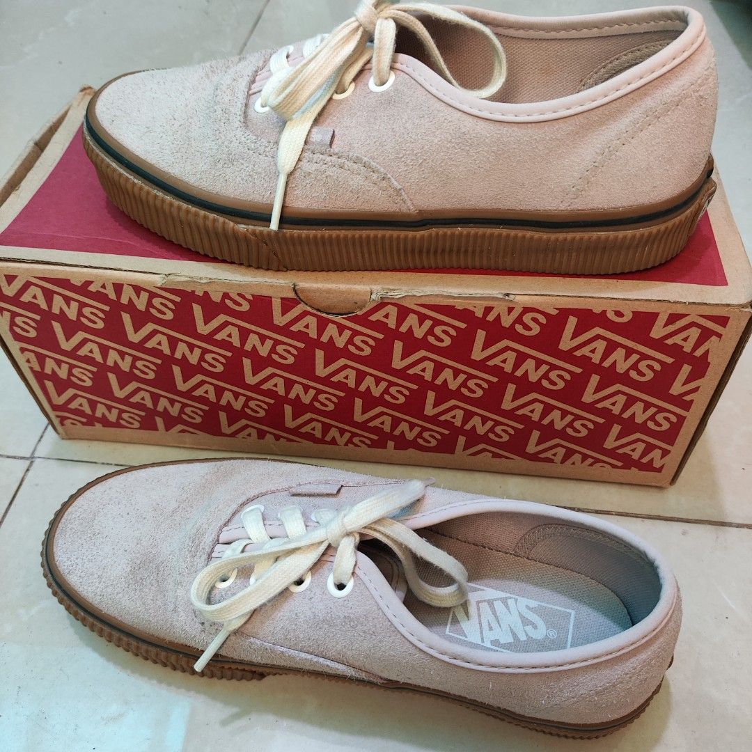 Vans authentic suede and gum pink trainers on sale