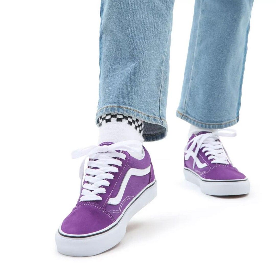 Purple vans top old skool womens