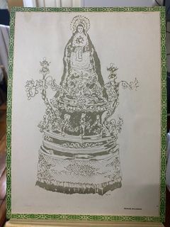 Virgin Mary Birheng Maria National Print by Master Painter Manuel Baldemor Rare Copy Filipino Artist Larry Alcala and Ang Kiukok Era