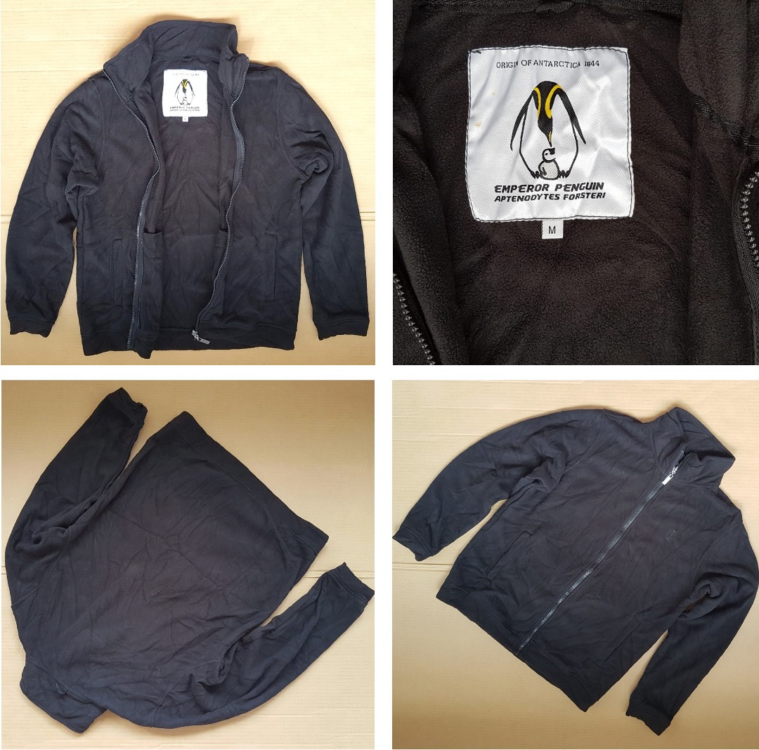 Warm High Neck, Emperor Penguin Zipper Jacket, Medium, Designer