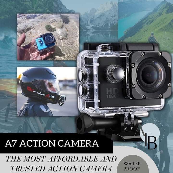waterproof camera (Category: Cameras) located in Manila. Submitted by espinosakimrhian (Listing ID 1263930466, Image 2). Description: A7 waterproof sports camera (black) rm 550php only open for cod delivery 🚚 around metro manila lalamove delivery 🚚.
