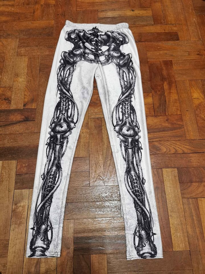 White printed leggings outlet