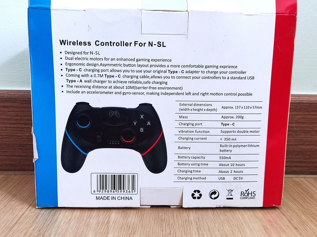 Wireless controller (Category: Controllers) located in Singapore. Submitted by ghstorchid (Listing ID 1263892870, Image 3). Description: Brand new Nintendo Switch wireless controller up for grabs at only $18! Box not in mint condition. Self collect at Tampines North Drive 2..