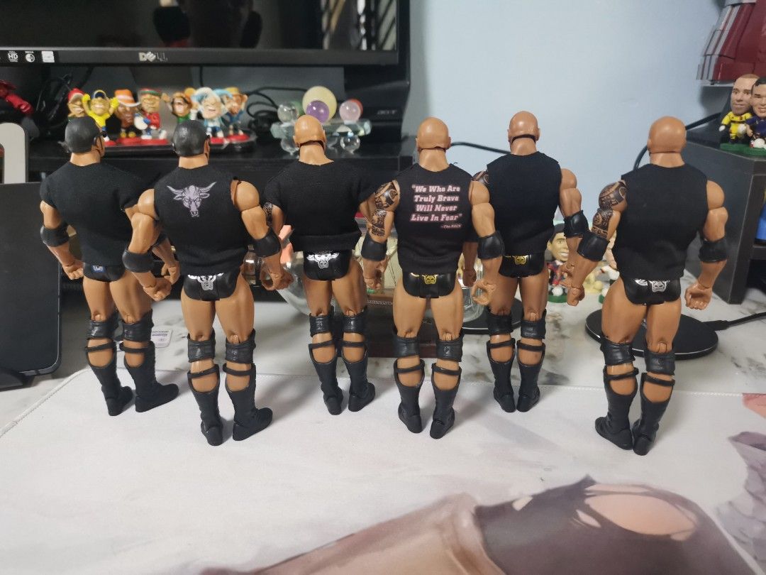 Wwe mattel basic (Category: Toy Figures) located in Singapore. Submitted by That_The_Bottom_Line (Listing ID 1263920939, Image 2). Description: Wwe mattel basic the rock all 6 figures at one price's.