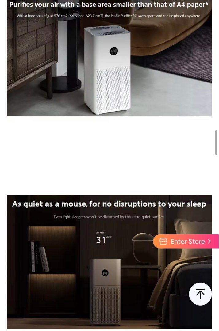 Xiaomi Air Purifiers,High Efficiency Filter Air Purifiers for Home Large  Room up to 409 sqft,Quiet,Intelligent Control and LED Display Air Filter  for