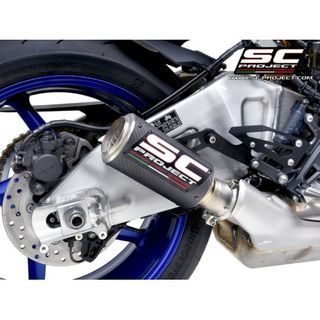 YAMAHA MT-10 (2022 - 2023) EURO 5 CR-T CARBON/TITANIUM MUFFLER WITH MESH ON EXIT