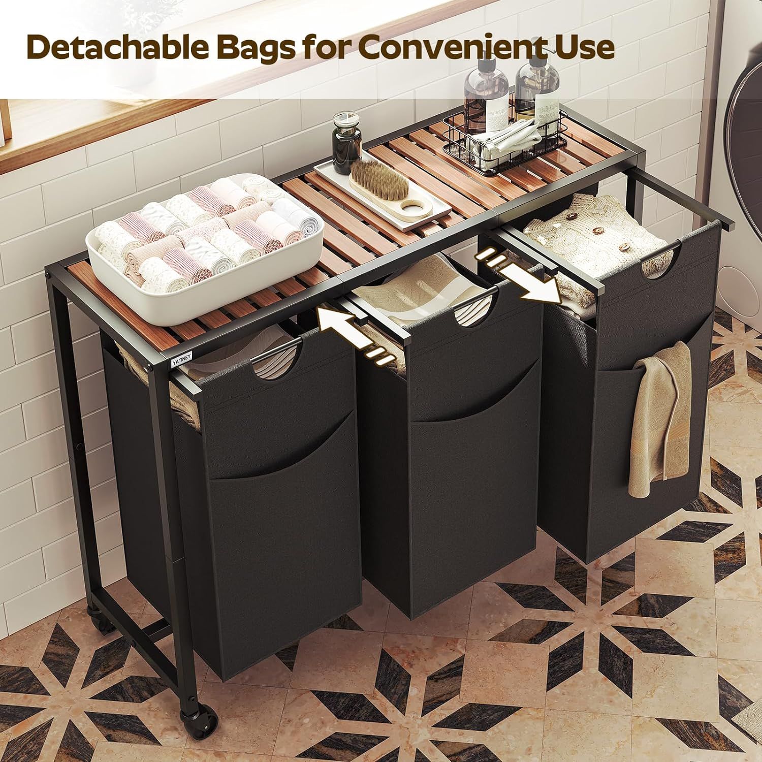 3 compartment clothes hamper deals