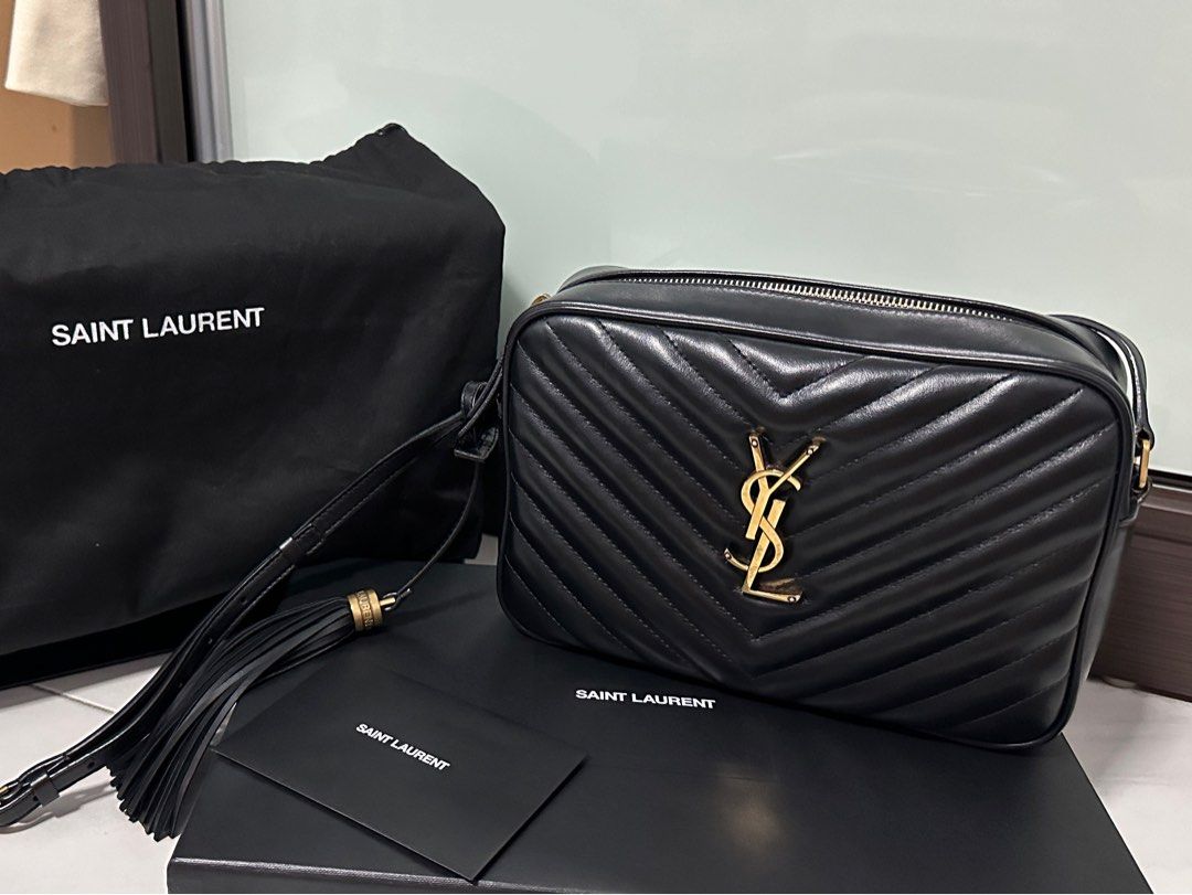 Lou camera bag in quilted leather black sales