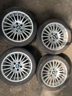 17” BMW mags Ronal 5Holes pcd 120 w/245-40-r17 Westlake RS Used tires