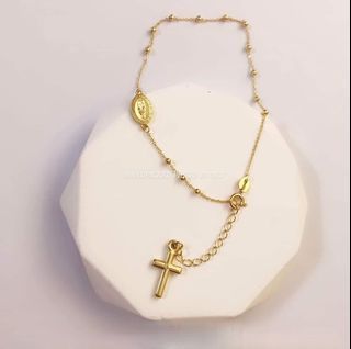 18k Saudi Gold Rosary Bracelet