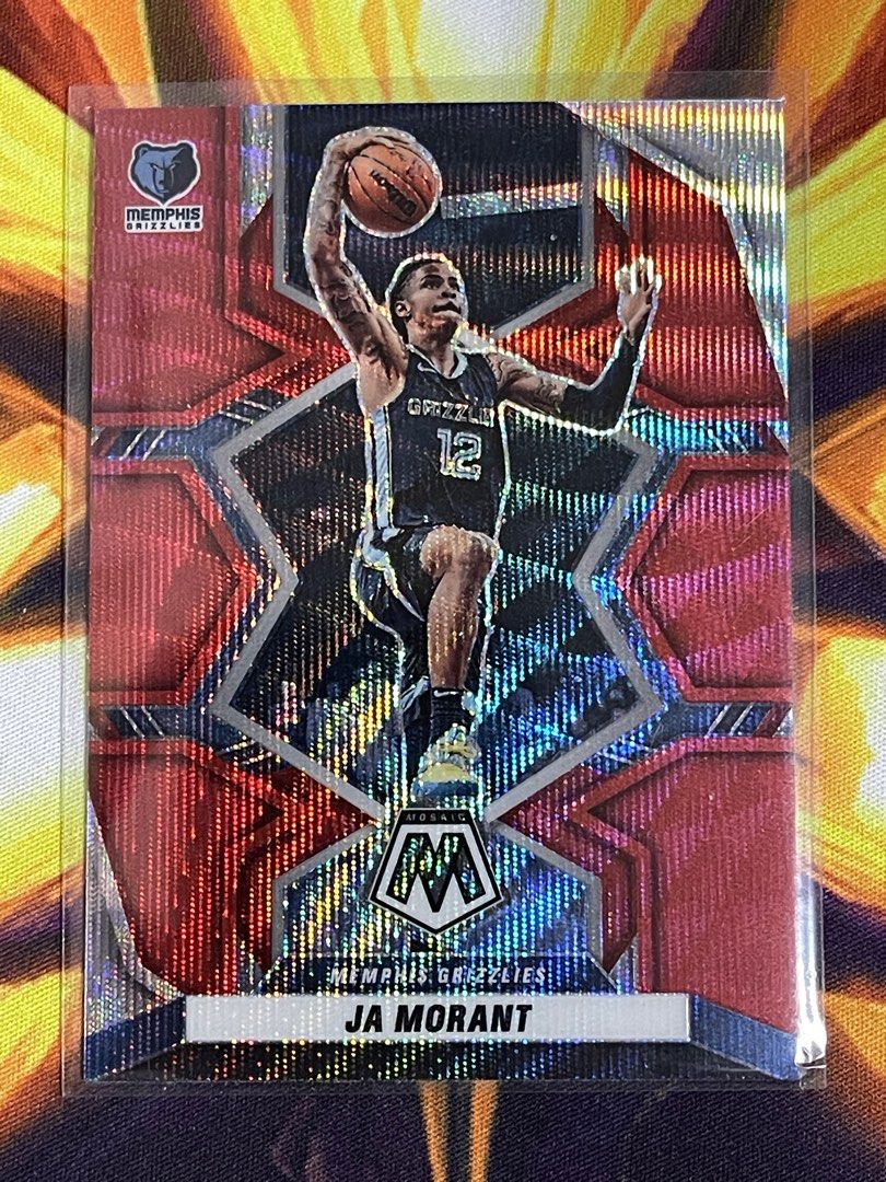 2021-2022 NBA Panini Mosaic Basketball Card Ja Morant 'Red Wave