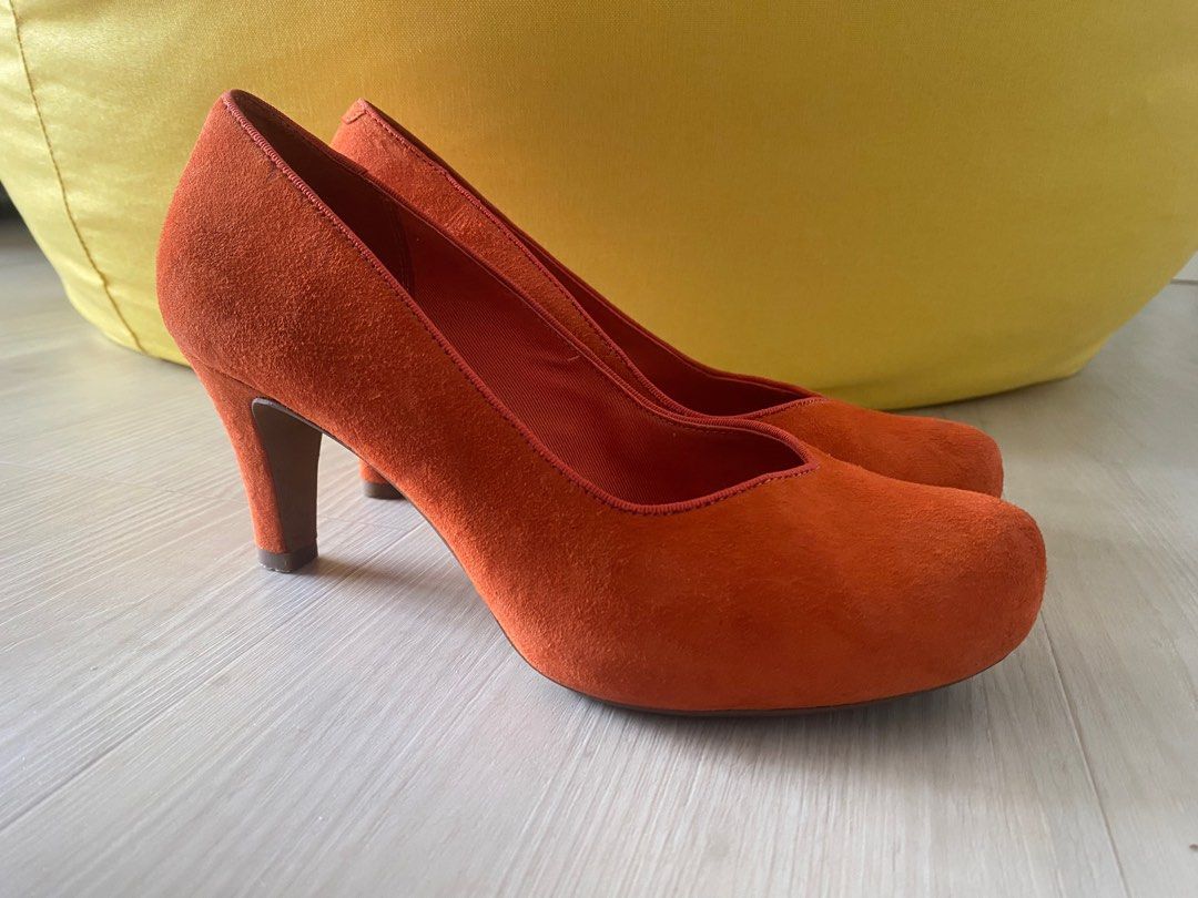 Clarks heels orange outlet
