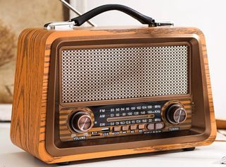 木質復古無線藍牙音箱調頻收音機手機插卡戶外低音炮