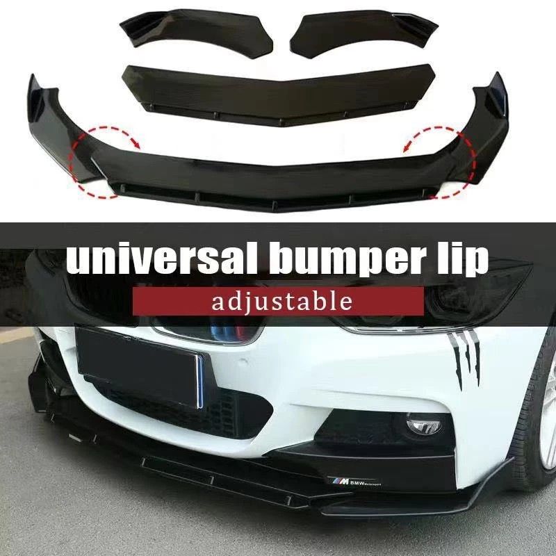 🤩 ! 3 Pieces V Shape Custom Universal Front Car Bumper Splitter