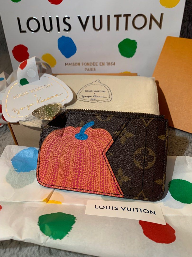 Auth Louis Vuitton x Yayoi Kusama Romy Card Holder Coin Case Pumpkin Brand  New