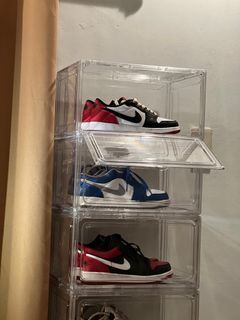 Acrylic Shoe Box for SALE - Side drop
