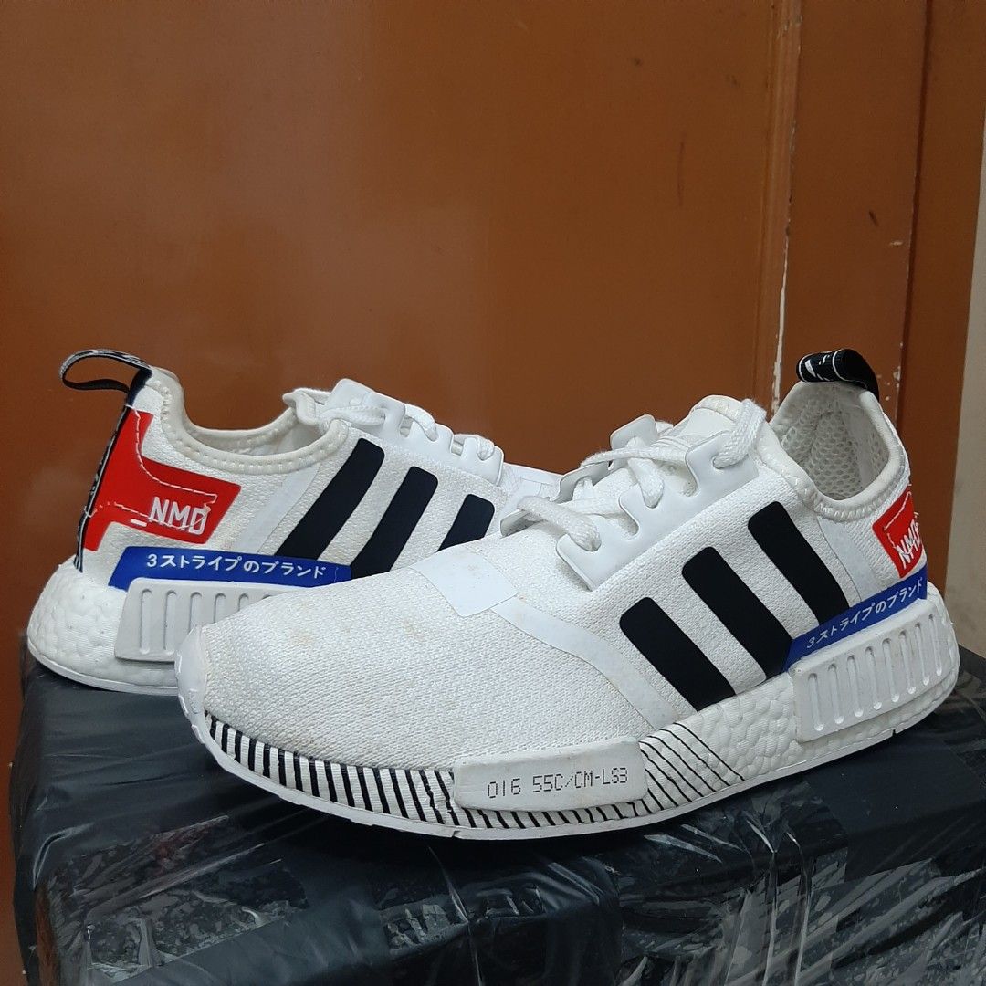 AD DAS NMD R1 JAPAN WHITE COLORBLOCK Fesyen Pria Sepatu