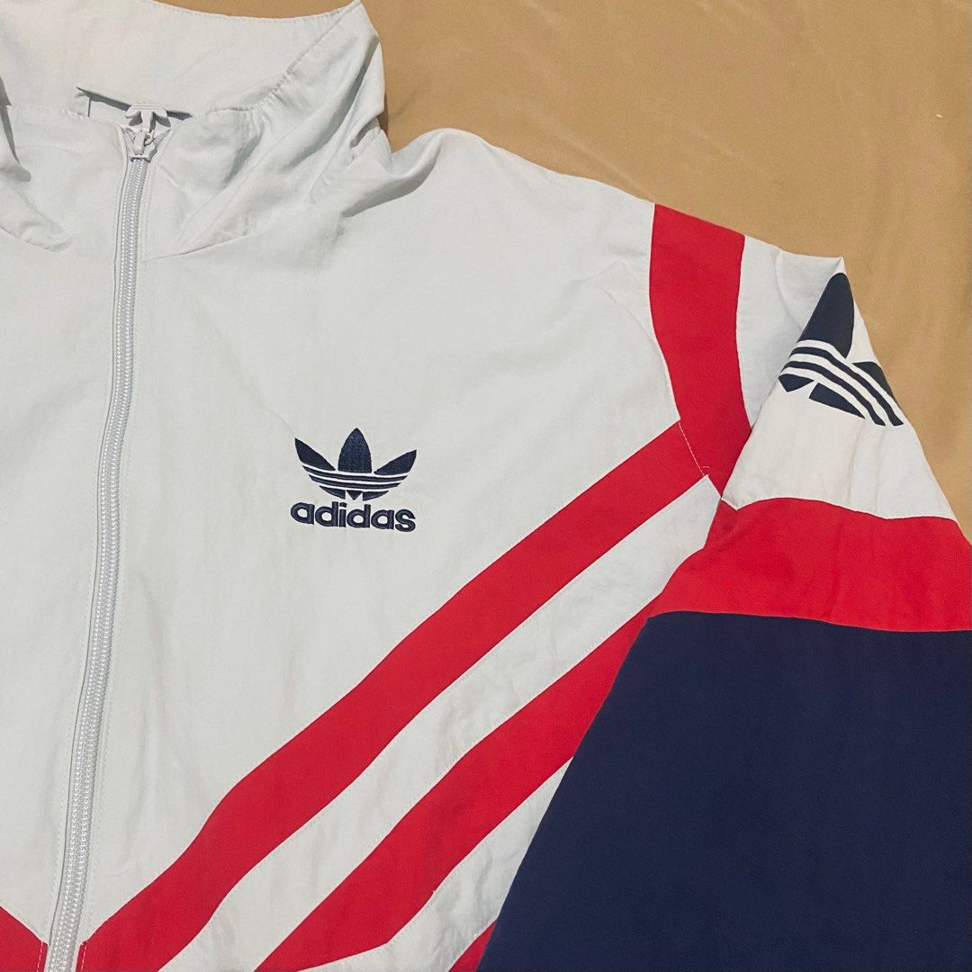Adidas Oversized Sportive Track Top Colorblock Windbreaker Jacket