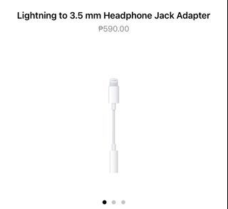 Apple lightning to 3.5 mm headphone jack AUX adapter