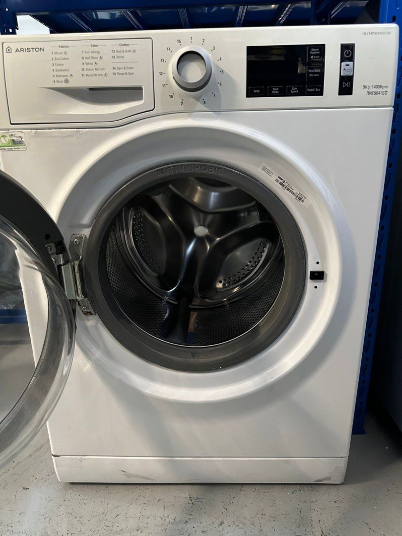 ARISTON 9KG FRONT LOAD WASHING MACHINE RNF9041SG, TV & Home Appliances