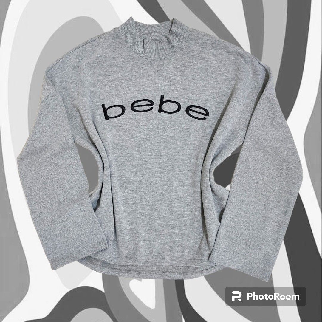 Authentic BEBE Sport Drop Shoulder Crew Heater Sweatshirt Jaket
