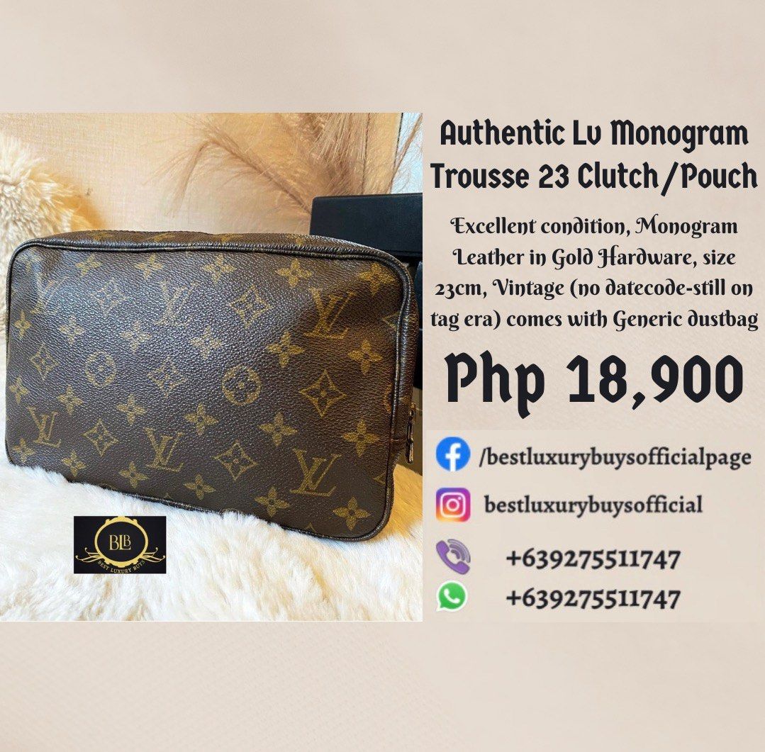 Louis Vuitton Monogram Trousse Toilette 23 Clutch Bag M47524 LV Auth 45314  Cloth ref.964142 - Joli Closet
