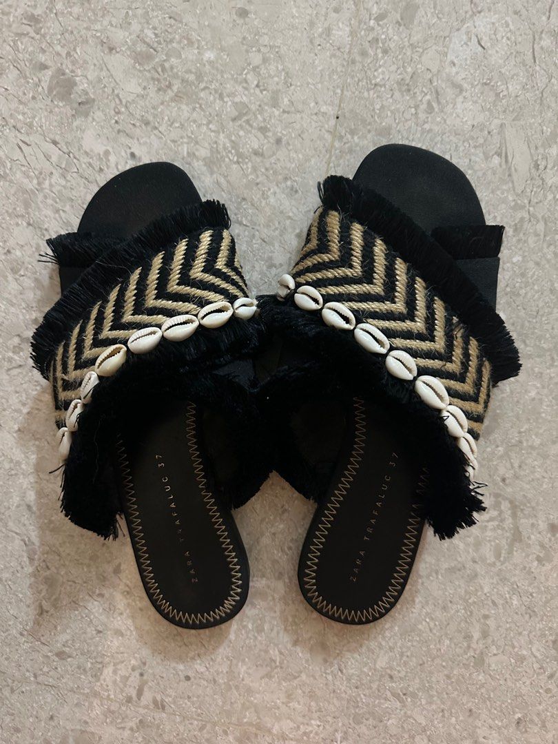 Zara shop shell sandals