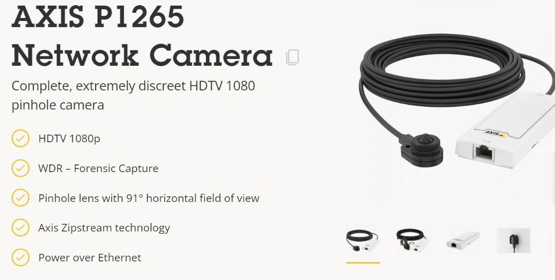 Axis p1265 network discount camera