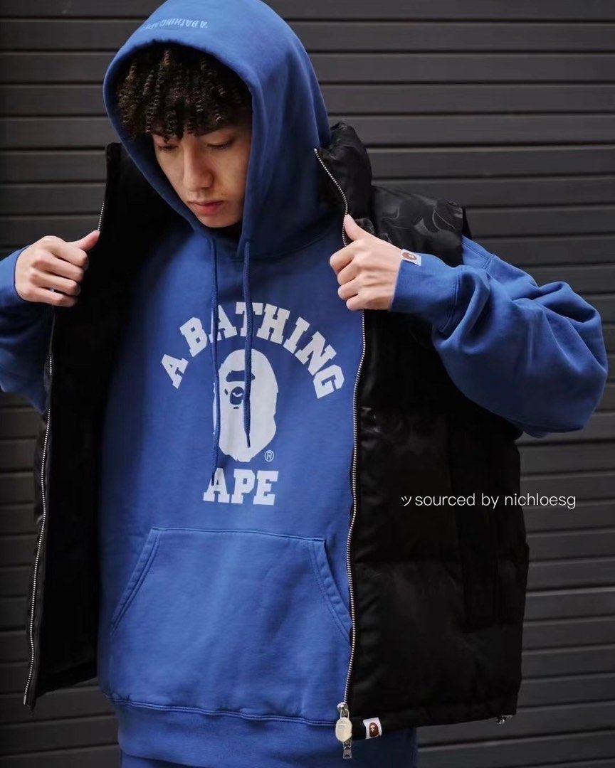 Bape hoodie navy blue sales