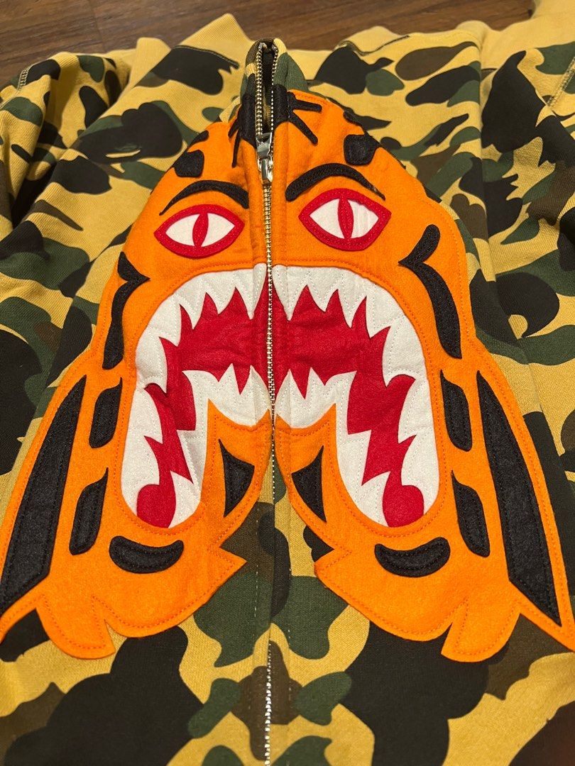 Red tiger shop bape hoodie