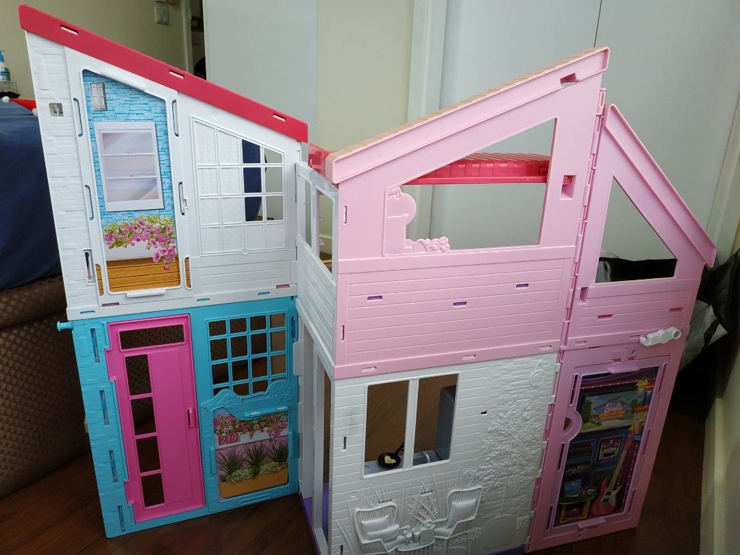 BARBIE Doll House (foldable) with doll included!!, Hobbies & Toys, Toys
