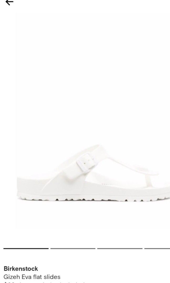 Birkenstock Eva rubber white sandals Women s Fashion Footwear