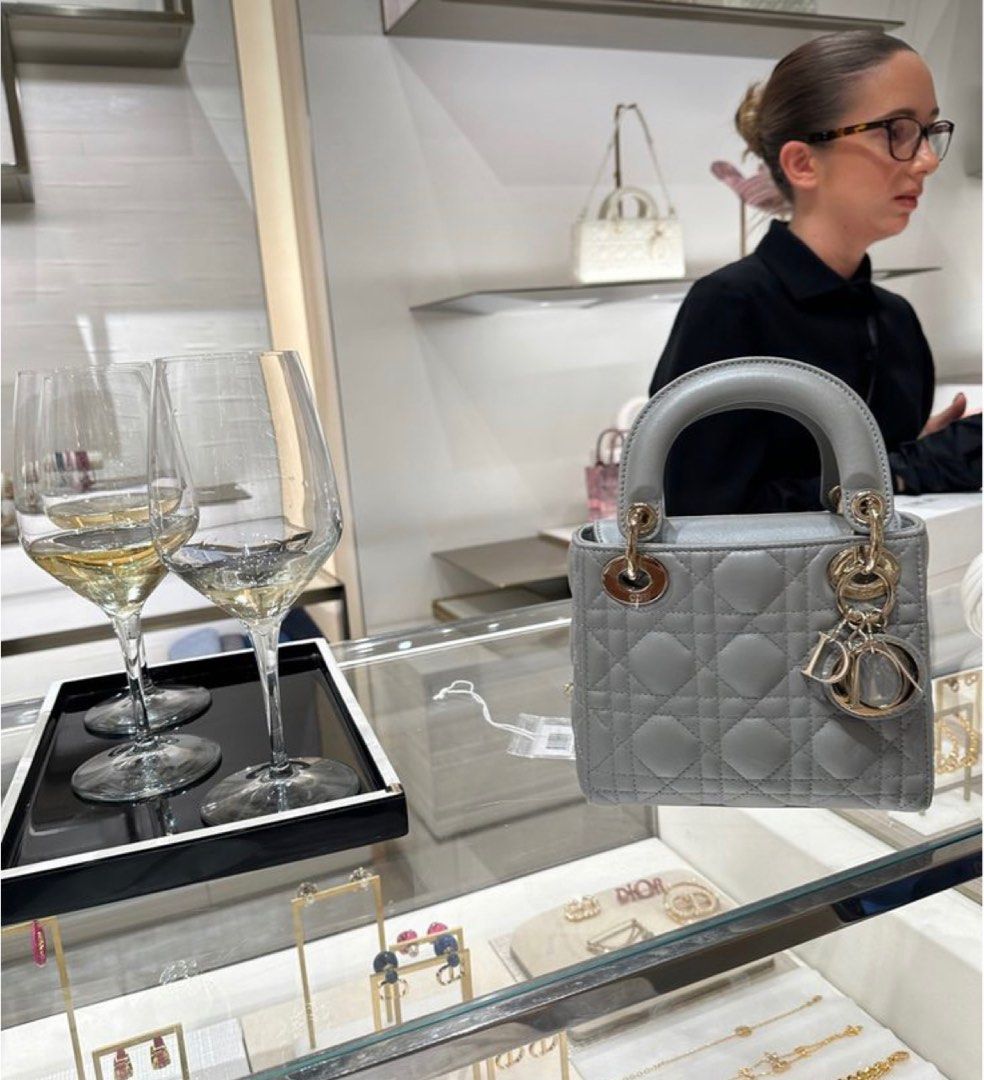 Lady dior mini bag navigare grey